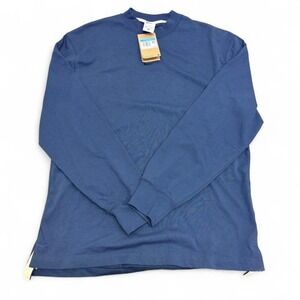 Nike Sportswear Long Sleeve Mock Neck Shirt Navy Blue Mens M DD7028-437 NWT